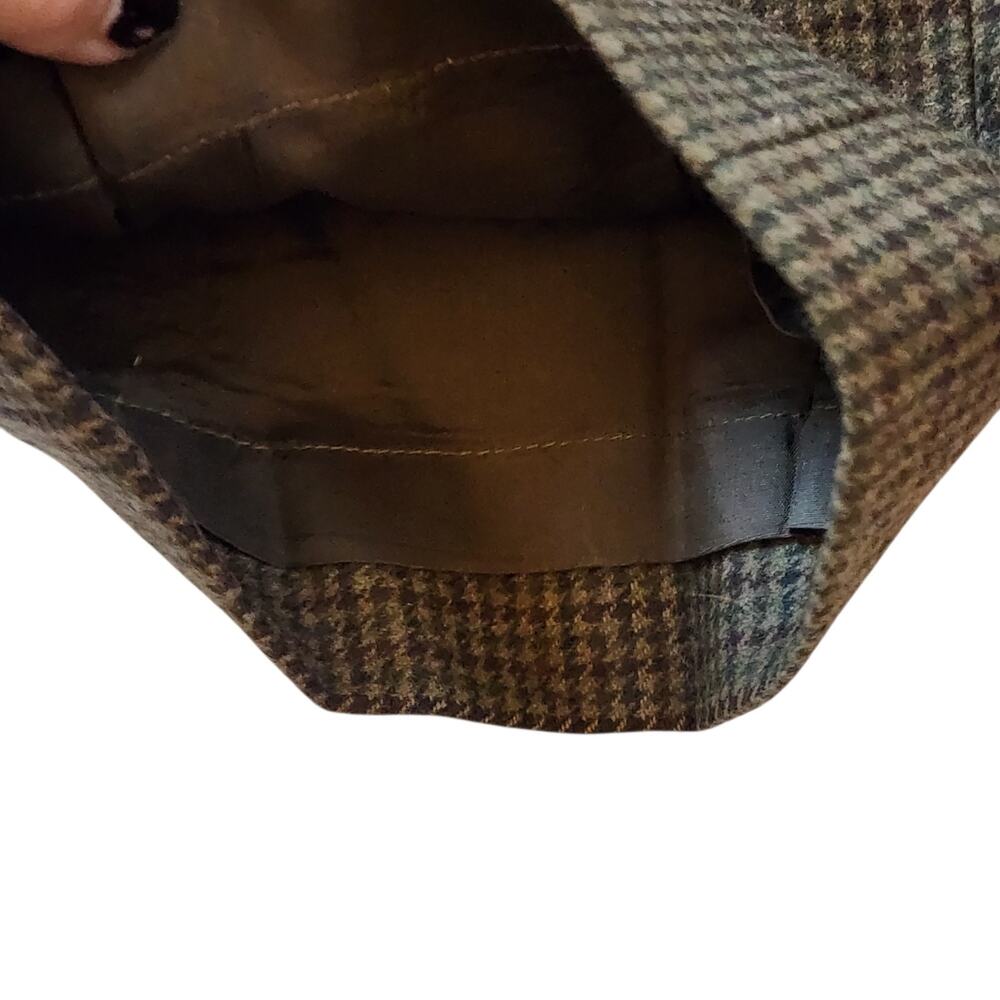 Lauren Ralph Lauren Womens Wool Pants Size 4 Brown Plaid Straight Leg Lined - Picture 5 of 10
